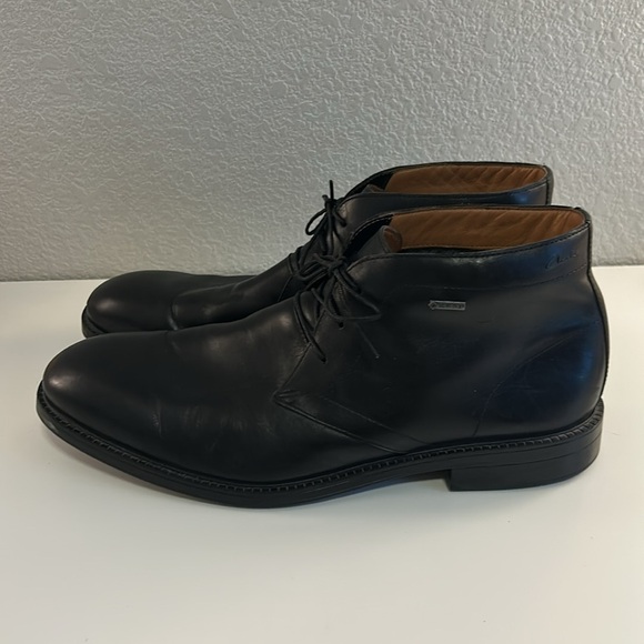 Clarks Men's Black Leather Chilver HI GTX Size 12 Classic Business - Picture 4 of 9
